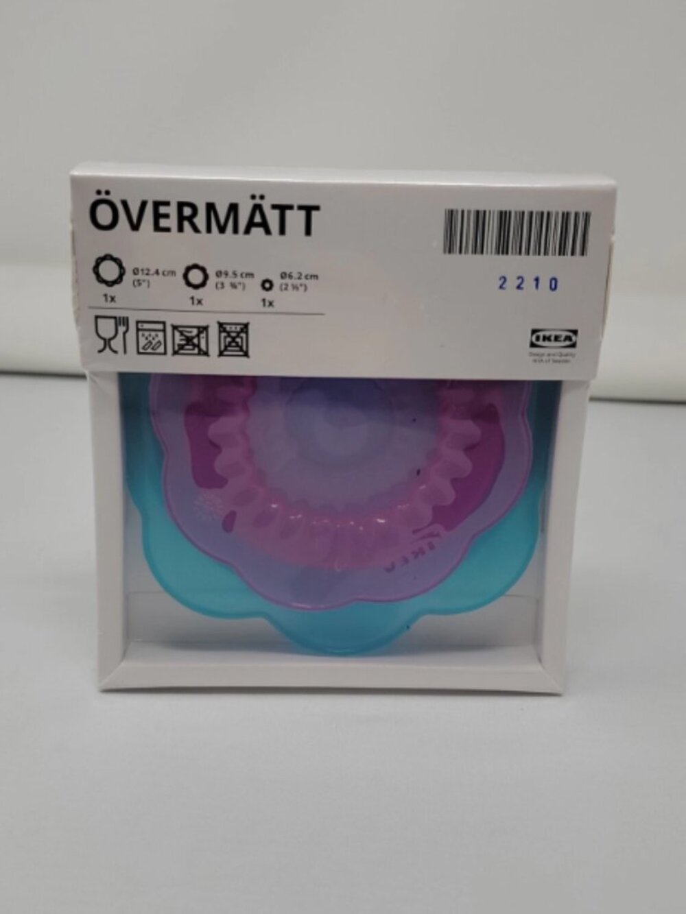 ÖVERMÄTT 804.173.11 Food cover, set of 3, silicone multicolor/2 pack